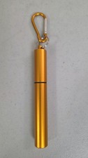 Stainless Steel Metal Wide Straw  Collapsible Straw With Brush Cleaner And Clip