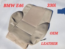 Genuine Bmw E46 Sport Backrest Seat Cover Tan Beige 330i Oem Upholstery Skin