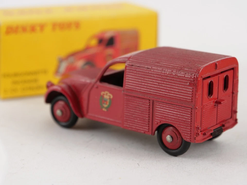 Dinky Toys F N° 25D Citroën 2CV Furgoneta De Incendios Nunca Jugada En Caja 1/43 - Imagen 3 de 4