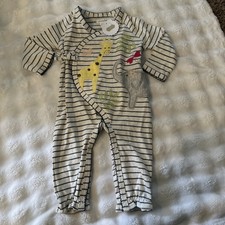 Mudpie NWT 6-9 Months Romper Wrap Giraffe Elephant Baby Outfit Girls Mud Pie