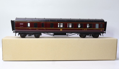 Exley Typ K5 Spur O LMS 8-rädriger Korridor 3. & Bremswagen 6660