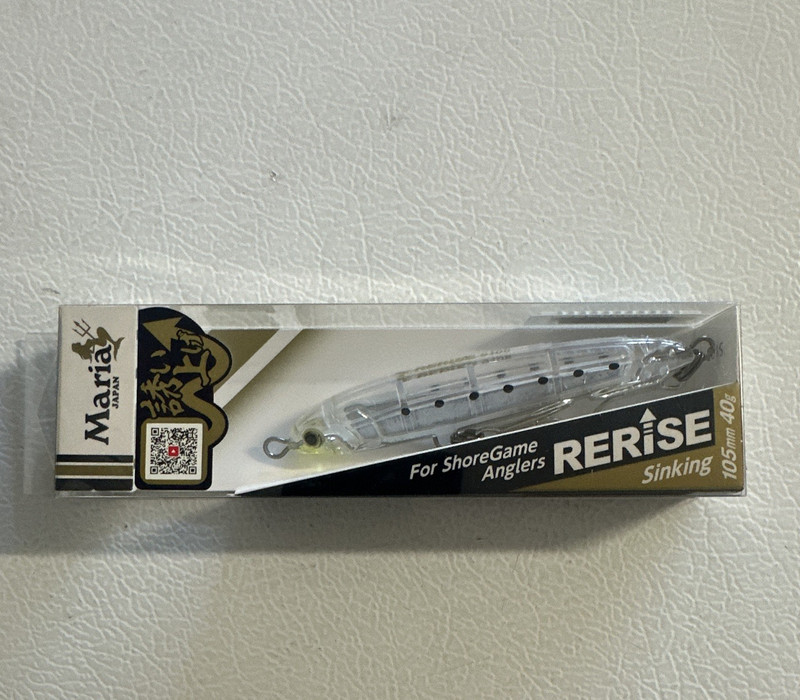 Maria RERISE Sinking Saltwater Fishing Lure Clear 105mm 40g All Saltwater