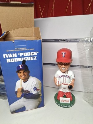 2022 IVAN ''PUDGE'' RODRIGUEZ TEXAS RANGERS 50th ANNIVERSARY SERIES BOBBLEHEAD NEW