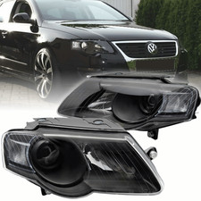 Design Scheinwerfer Set Schwarz für VW Passat B6 3C Limousine Variant 2005–2010