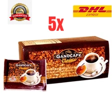 5 X Ganocafe Classic Gano Excel Cafe Coffee Ganoderma Lucidum 30 Sachets - DHL