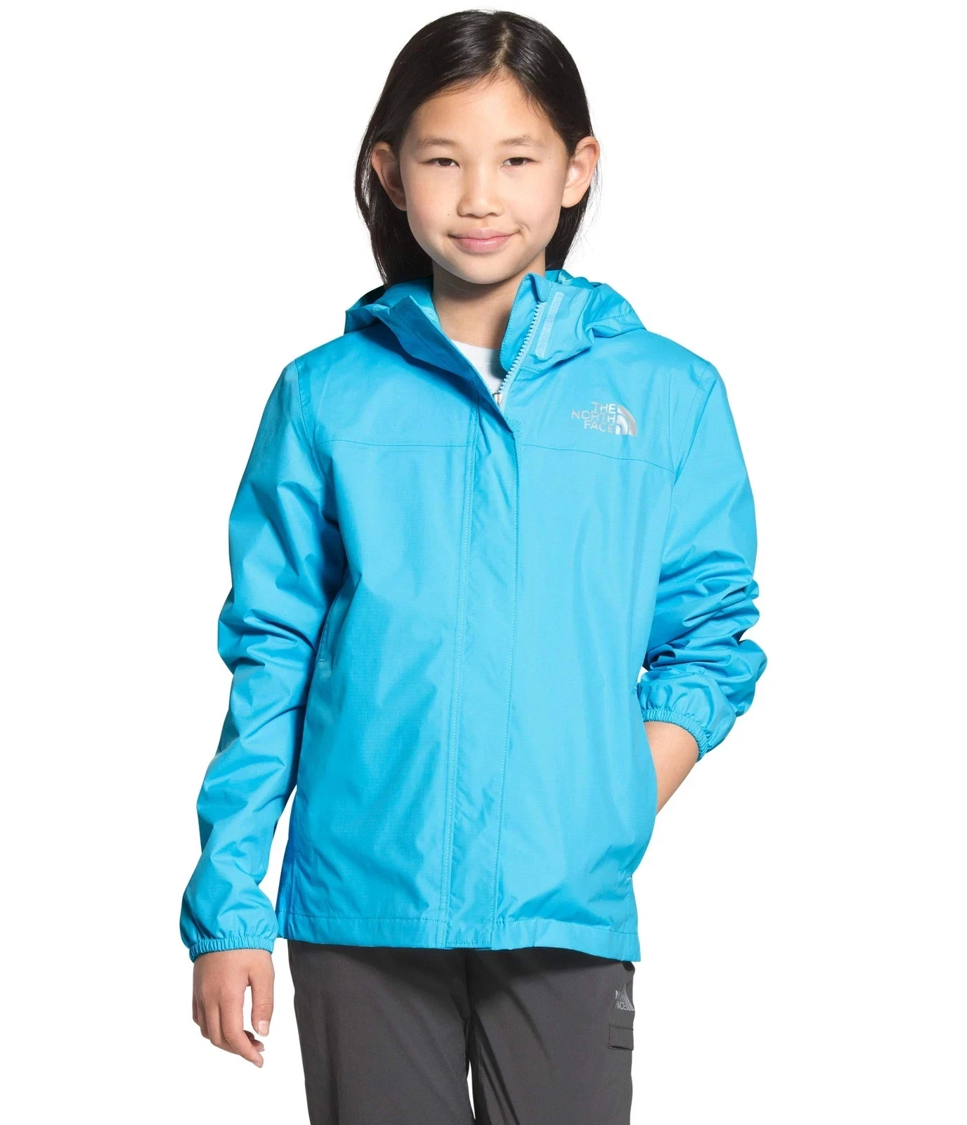 THE NORTH FACE Girls' Resolve Reflective Jacket, Ethereal Blue, Small (78)
