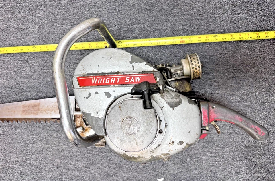 WRIGHTS SAW Chainsaw Chain Saw with 18" Bar, VINTAGE, UNTESTED - Image 3 of 4