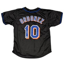 Rey Ordonez Signed New York Mets Custom Grey Jersey w/ 3x GG JSA Witness COA