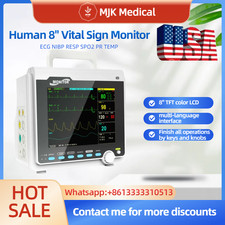 Patient Monitor Human 8" Vital Sign Monitor ECG NIBP RESP SPO2 PR TEMP