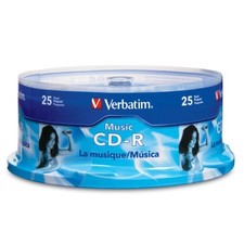 Verbatim Music CD-R 80min 40x with Branded Surface - 25pk Spindle VER96155
