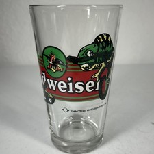 1997 Budweiser Louie The Lizard Tall Glass Pint Vintage Beer Anheuser Busch