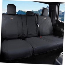 Car Seat Covers, Waterproof Canvas Seat Protector for Car Seat Rear Black