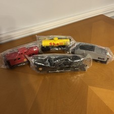 Shell Gas Promo Train Set Fletcher-Barnhardt Locomotive 3 Cars Complete 4 RARE