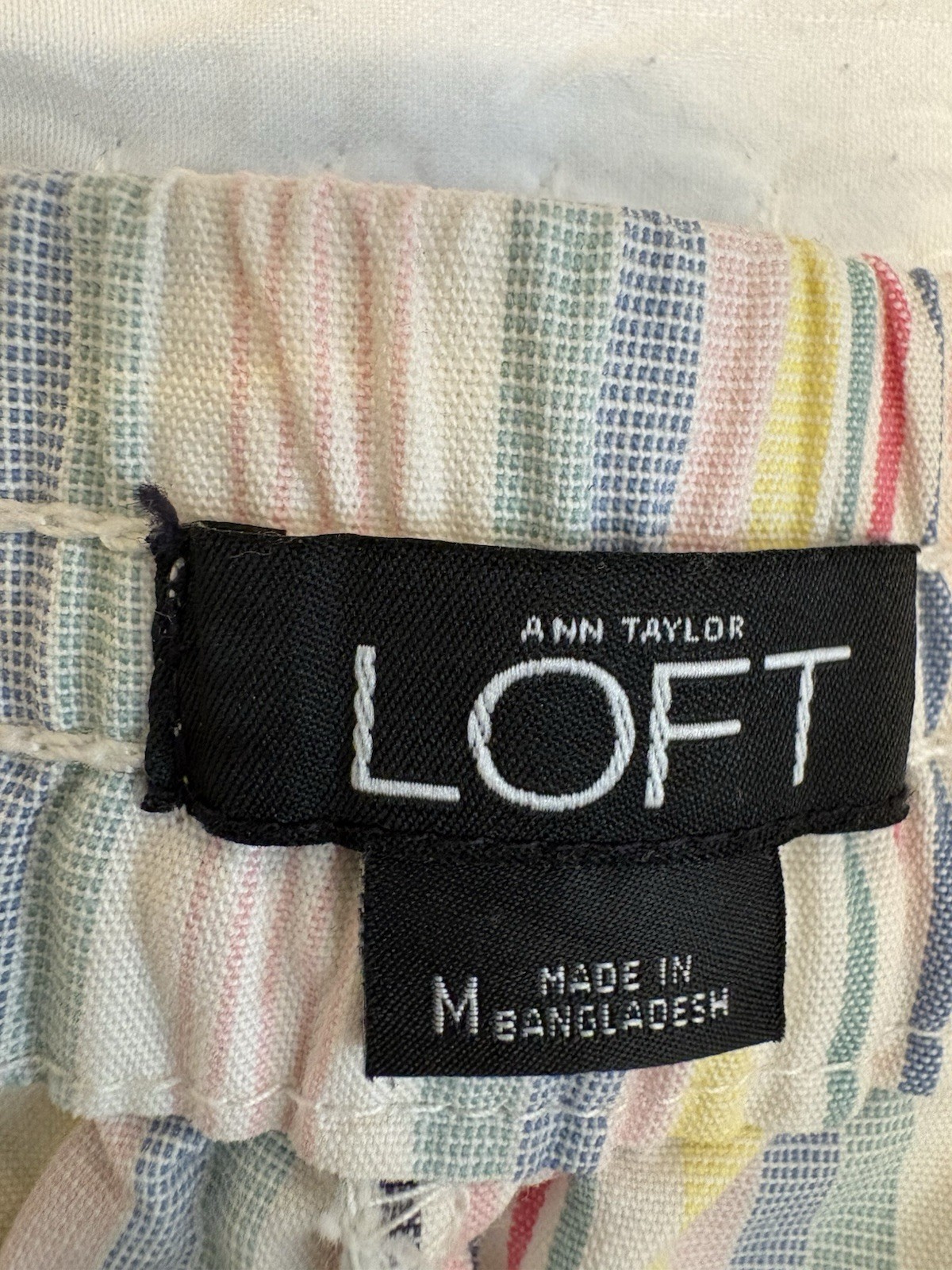 Ann Taylor Loft Pull On Multi Colored Striped Sho… - image 2