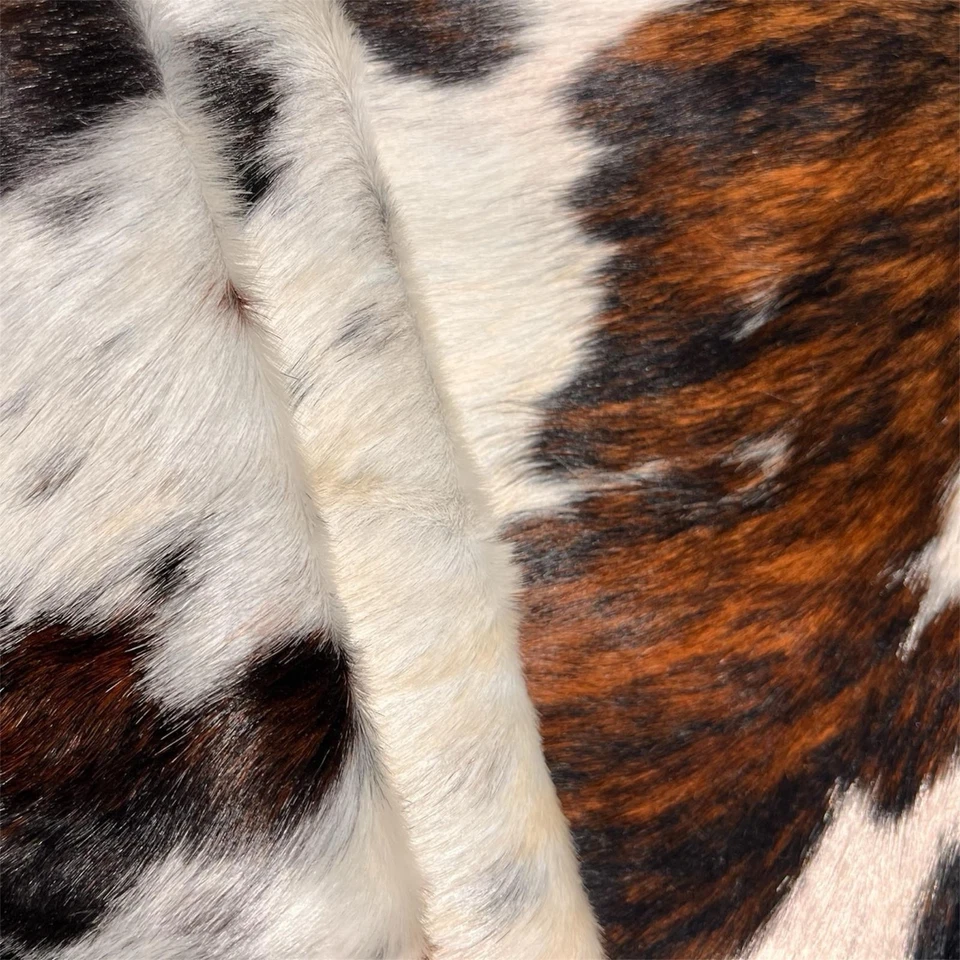 XL Carpet Of Leather Vaca Authentic Tricolour Natural (230x190cm) Deco Paperback - Image 4 of 4