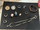 Vintage Mod Mixed Lot Costume Jewelry Craft Repurpose Wear Repair Owl Virgin Mar