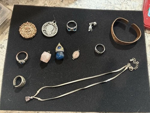 Vintage Mod Mixed Lot Costume Jewelry Craft Repurpose Wear Repair Owl Virgin Mar