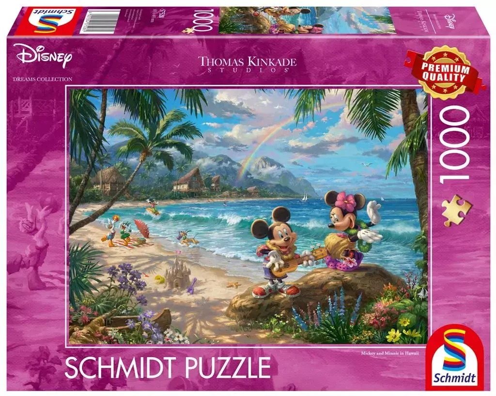 4001504575281 Puzzle 1000 Thomas Kinkade Miki-Minnie na Hawajach Schmidt 6390₽