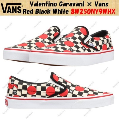 Valentino Garavani × Vans Red Black White 8W2S0NY9WHX Men's Size