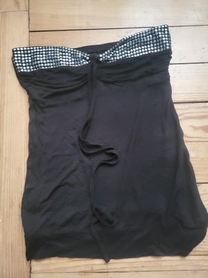 MANGO Trägerloses Top XXS/XS *Disko*sexy*Shirt*