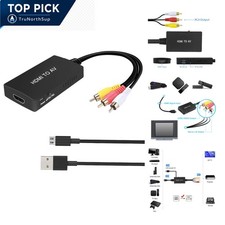 HDMI to RCA Converter HDMI to AV Adapter for TV Stick Roku Blu-ray DVD NTSC/PAL