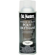 Old Masters 49510 Interior Polyurethane, Semi-Gloss, Liquid, Clear, 13 oz, Aeros