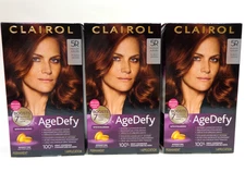 Lot of 3 Clairol 5R Medium Auburn Age Defy Gray Coverage Permanent Hair Color