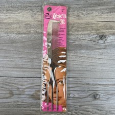 VTG NOS Goody Tease N Lift Anodized Polished Aluminum Antistatic Parting Comb