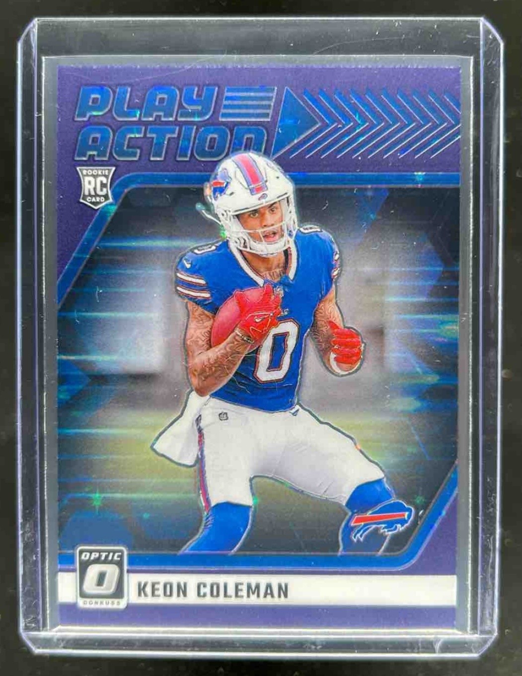 2024 Donruss Optic Keon Coleman Play Action RC Purple Stars #22/25 Bills