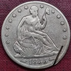 1855 O Seated Liberty Half Dollar 50c VF - XF Details #100268