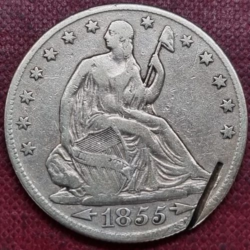 1855 O Seated Liberty Half Dollar 50c VF - XF Details #100268