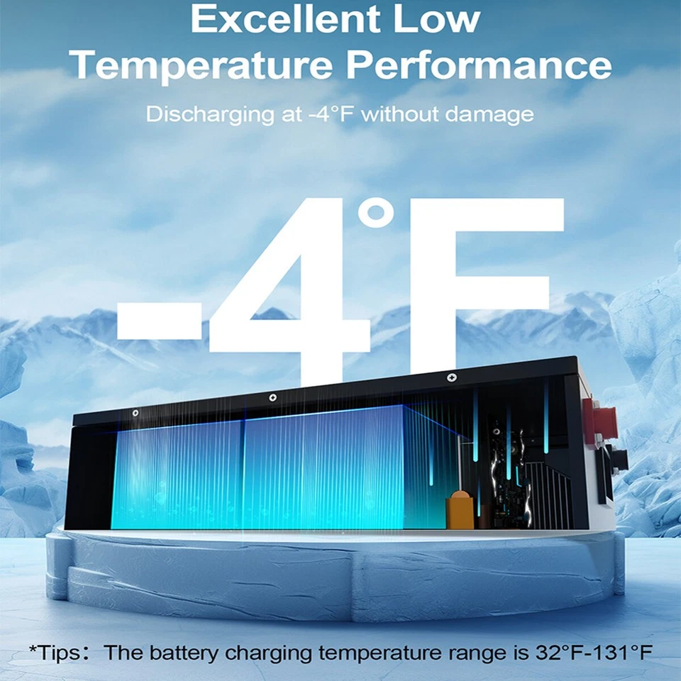 48 В 50 Ач LiFePO4 литиевый аккумулятор 2560 Втч глубокие циклы встроенный BMS для гольф-каров - Изображение 4 из 4