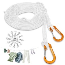 Portable Clothesline, Outdoor Clothes line with Hang Hole 16.5 FT