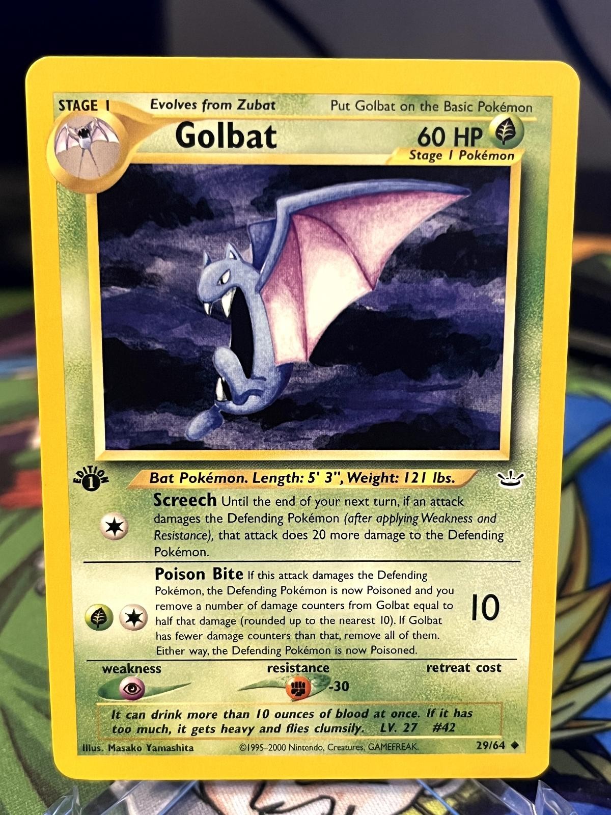Golbat 29/64 Uncommon Neo Revelation Pokemon 1st Edition Near Mint