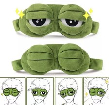 3D Moveable Sad Bug-Eyed Frog Sleep Mask Natural Sleeping Eyeshade Cover Shade