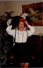 Nancy Reagan White House 1981 Laughing Feathered Hat Coral-Lee Postcard