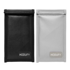 Faraday Bags for Phones and Car Key 2 Pack, 7.7 x 4.7 inches, Black White