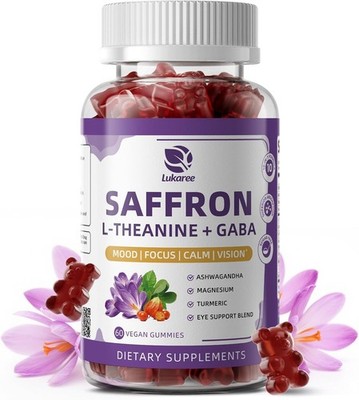 10-in-1 Saffron Gummies Supplements for Mood, Focus & Eye Support Sugar Free