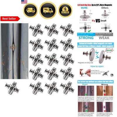 Magnetic Curtain Clips 16 Pairs Heavy Duty Curtain Magnets for Drapery