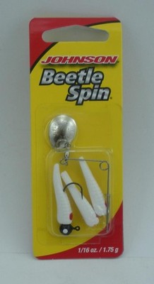 Johnsons BSVP1/16WRD Original Käfer Spin 1/16 oz Spinnerköder Weiß Rot Punkt 3CT