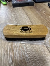 7" Professional SHOE BRUSH - 100 BRAZILIAN Horsehair - Dark Bristle Condor