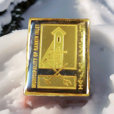 Rankin Inlet Inuit Nickel Mine Enamel Pin, Canadian Arctic Mining Mine