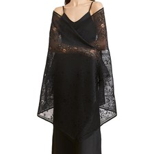 Women s Floral Lace Shawls and Wraps for Evening Dress Fringe Lace Pashmina S...