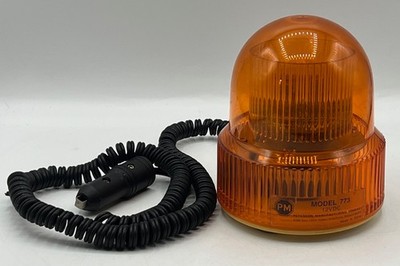 PM Model 773 12 VDC Alternating Orange Flashing Light, Tested, Works