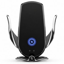 15W Fast Wireless Car Charger Mount Auto-Clamping Phone Holder Air Vent