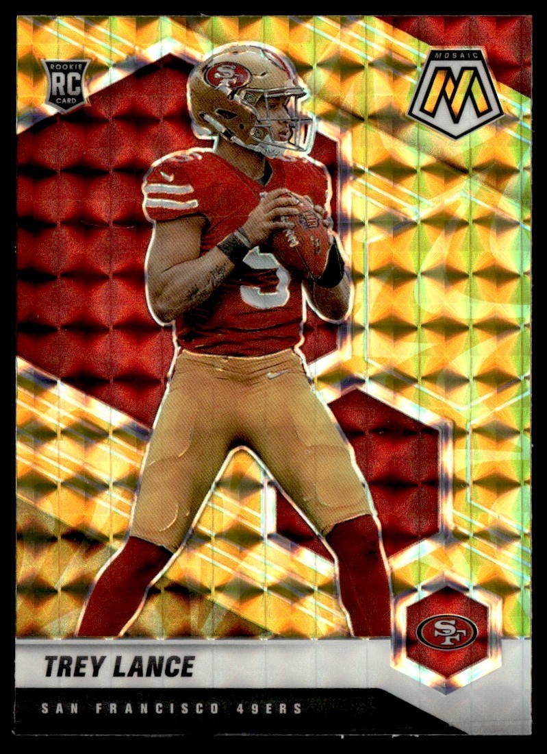 2021 Panini Mosaic Yellow Reactive Trey Lance RC #303