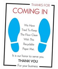 Heavy Duty Paper Floor Mats for Cars - Disposable SEDAN 20" X 16" Pack of 100