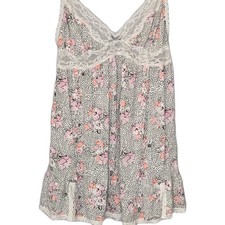 Victoria s Secret Vintage 2012 Floral Polka Dot Lace Slip Dress Nightgown Medium