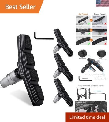 4PCS  Bike Brake Pads, Professional Mountain Bicycle V-Brake Pads, Bike Brake...