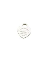Please Return To Tiffany  Co. Sterling Silver MINI Heart Tag Charm Pendant